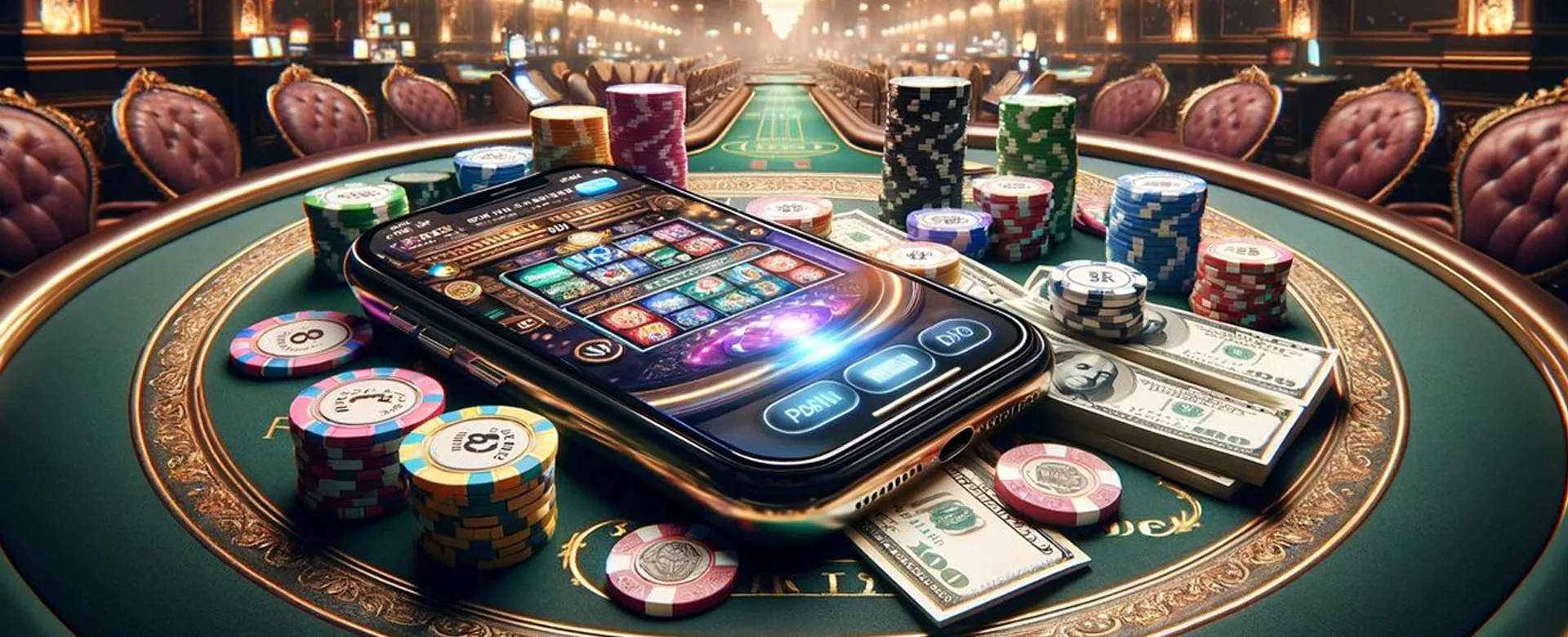 phsky Poker - A vibrant poker table with cards and chips, representing online poker excitement in the Philippines.